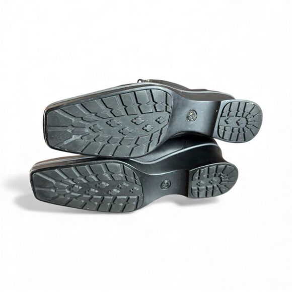 Timberland Women’s Black Leather Wedge Ankle Boots / SZ: 10 - Picture 9 of 10